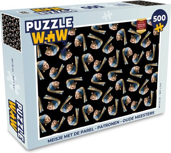 MuchoWow Puzzel Meisje met de parel - Patronen - Oude Meesters - Legpuzzel - Puzzel 500 stukjes