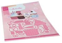 Marianne Design COL1481 Collectables, cupcakes, voor gedetailleerde stansvormen en reliëfdetails in papierhandwerk, roze, één maat