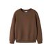 NAME IT KIDS sweater met borduursels - donkerbruin