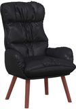 vidaXL - Fauteuil - Zwart - 69 x 74 x 93 cm - Kunstleer