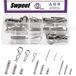 Merkloos Set van 122 Roestvrij Stalen Clevis Pins en Cotter Pins