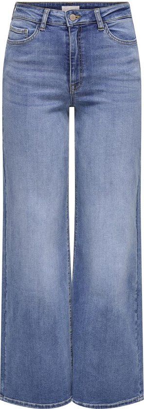 JDY JDYFELINA-FINA HW WIDE MED BLUE DNM NOOS Women's Jeans - Medium Blue Denim