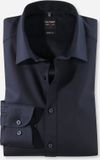 OLYMP Level 5 body fit overhemd - nachtblauw twill - Strijkvriendelijk - Boordmaat: 44