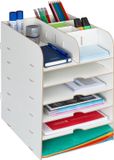 Merkloos Relaxdays bureau organizer met 12 vakken
