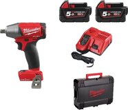 Milwaukee M18 ONEIWF12-502X Accu Slagmoersleutel - 18V - 2x 5.0Ah - 300Nm - 1/2" - ONE-KEY