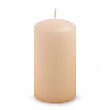 DONAU HOME Stompkaarsen, klassieke kaars/crème, beige, 1 stuk, 13 x Ø 7 cm, ongeparfumeerd, voor decoratie, 49 uur brandduur
