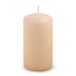 DONAU HOME Stompkaarsen, klassieke kaars/crème, beige, 1 stuk, 13 x Ø 7 cm, ongeparfumeerd, voor decoratie, 49 uur brandduur