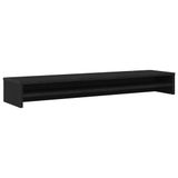 vidaXL Monitorstandaard 100x24x13 cm zwart eikenhout