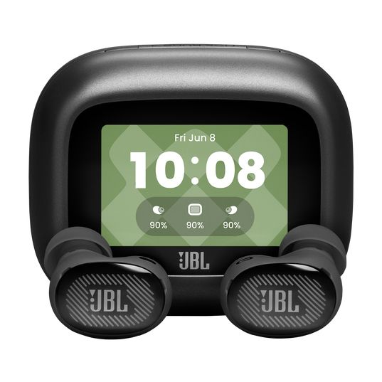 JBL Live Buds 4 – Draadloze Oordopjes met Noise Cancelling – Smart Case met Touchscreen - Earbuds Bluetooth – 40 uur – Waterdicht – IP55 - Zwart