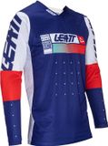 Leatt Moto 4.5 Lite Royal Blue White Red Motocross Jersey - Maat XL