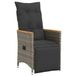 VidaXL Chaise de jardin Acacia, Plastique, Acier Gris foncé