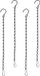 SnelShoppen - 4 Support de plante suspendu en métal 33 cm Noir