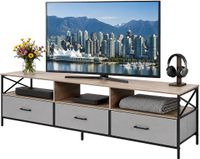 Merkloos Relaxdays Tv kast - 170 cm - greige-zwart