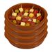 Excellent Houseware Tapas schaaltje Murcia - 4x - creme brulee - terracotta - 12 cm
