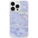 Apple iPhone 14 Marbre bleu Verstevigd hoesje met sublimatie bedrukking