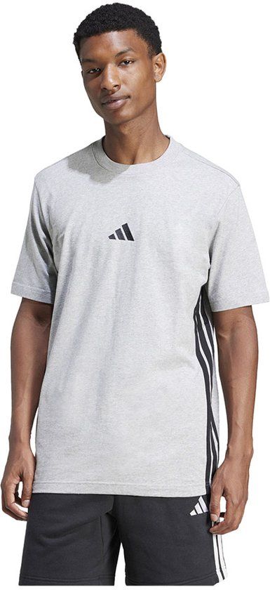 Adidas Essentials 3 Stripes Single Jersey T-shirt Korte Mouwen Grijs 3XL