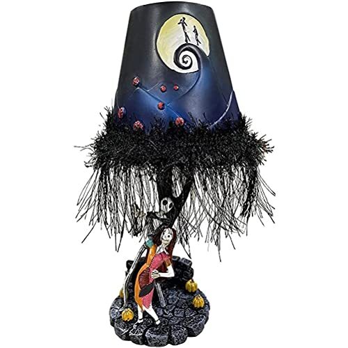 Tenwan Oplichten LED De Nachtmerrie Voor Kerst Lamp, Halloween Maanlicht Figuur Kwastje Tafellamp Hars Model Speelgoed voor Desktop Decoratie