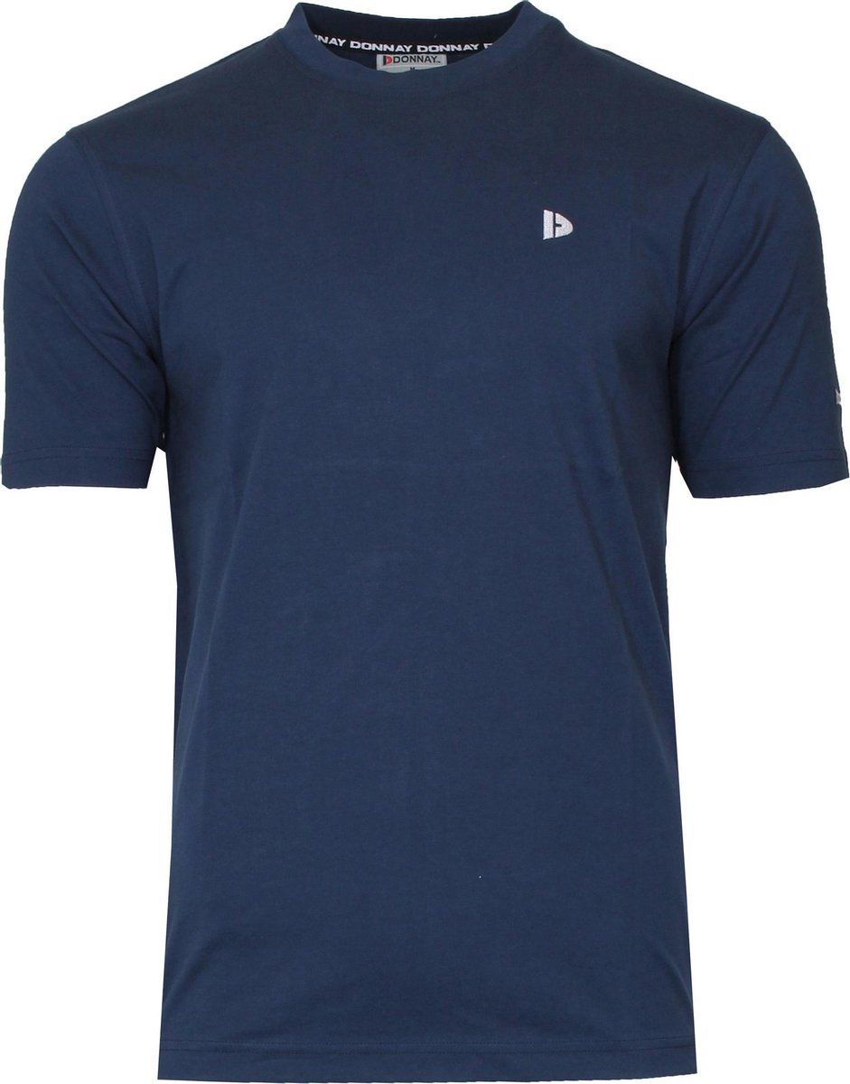 Donnay T-shirt Vince Heren Marineblauw - Katoen - Maat: Niet gespecificeerd
