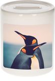 Bellatio Decorations Dieren pinguin foto spaarpot 9 cm jongens en meisjes - Cadeau spaarpotten pinguins / keizerpinguin liefhebber