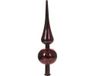 Decoris kerstboom piek - donkerrood - kunststof - 23 cm