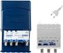 EDISION MAK-300 antenneversterker 2UHF, 1VHF/FM, 17-32db, 107dBmV, 24V, voor digitaal terrestrisch DVB-T/T2, met 5G LTE filter + voeding 24V 200mA F 2 uitgangen