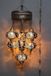 Halay Turkse hanglamp - mozaïek glas bruin - 7 bollen