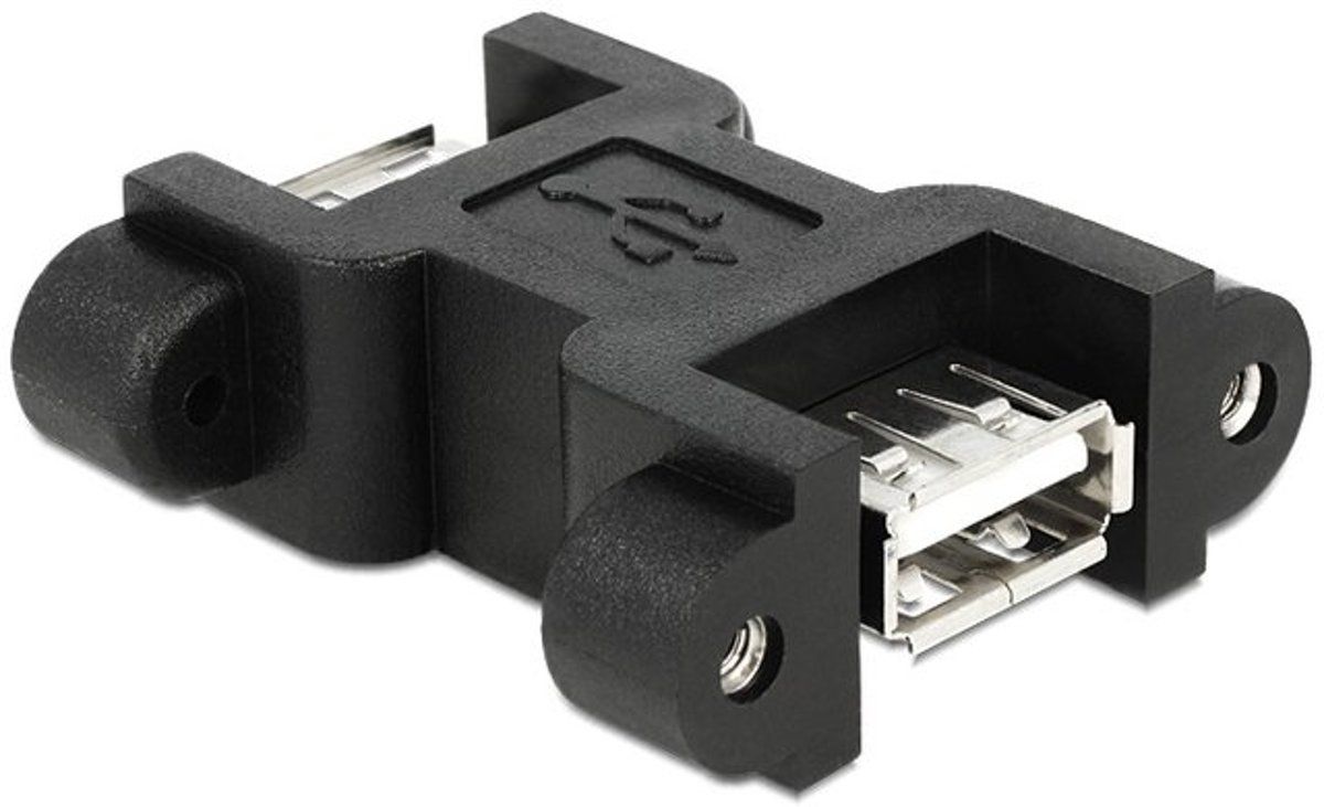 DeLOCK USB-A koppelstuk met montagemogelijkheid