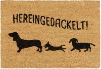 Merkloos Relaxdays Deurmat Kokos Teckel 40 x 60 cm