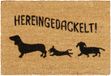 Merkloos Relaxdays Deurmat Kokos Teckel 40 x 60 cm