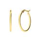 Lucardi Dames Stalen goldplated oorringen 50mm