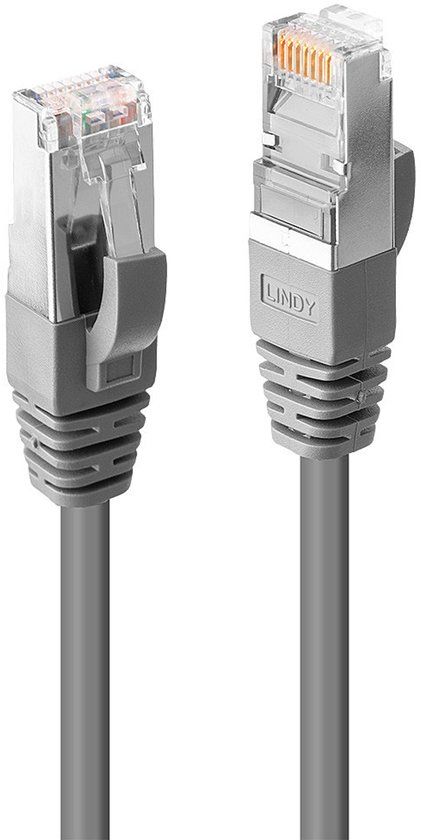 LINDY 45583 RJ45 Netwerkkabel, patchkabel CAT 6 S/FTP 2.00 m Grijs Snagless