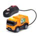 Dickie Toys Volvo FMX vuilniswagen (13 cm), vuilnisauto voor kinderen vanaf 3 jaar, kabelbediening, container heffunctie, licht, vooruit en achteruit, vuilnisvoertuig, speelgoed oranje