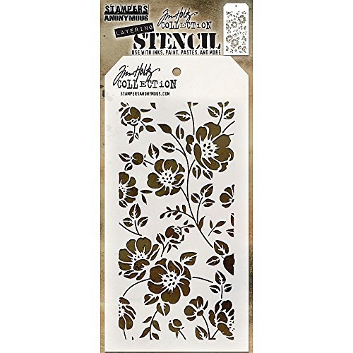 Stampers Anonymous Tim Holtz Bloemen Stencil, Transparant