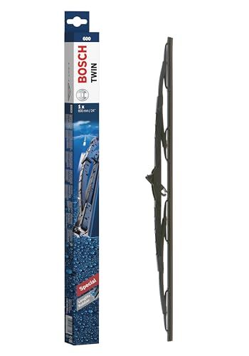 Bosch Automotive 3397018300 Twin600 Ruitenwissers, lengte: 600 mm, enkele ruitenwisser voor voorruit, Zwart.