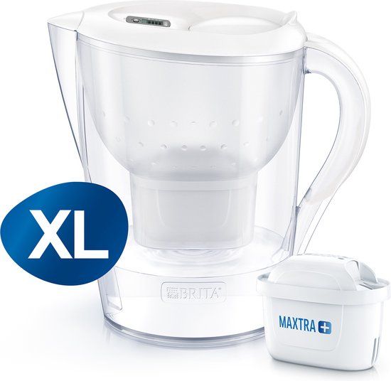 BRITA Marella XL Waterfilterkan - 3.5L - Wit - Incl. 1 MAXTRA+ Filterpatroon