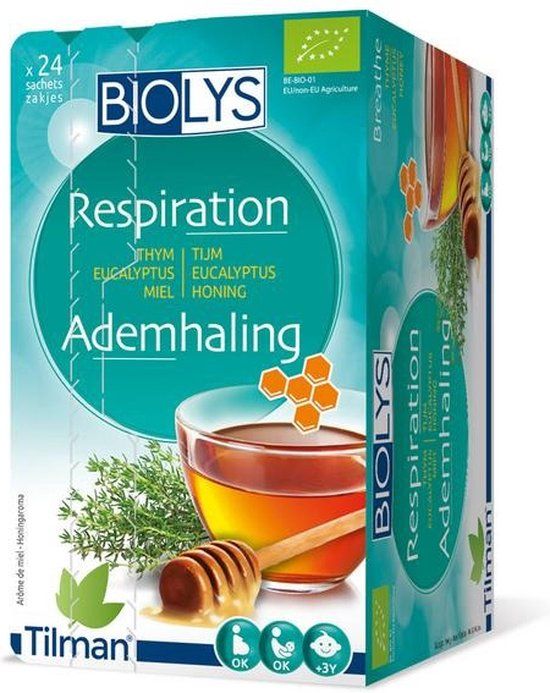 Biolys Tijm Eucalyptus Honing Thee Zakje 24 stuks