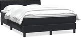 vidaXL Boxspring met matras velours noir 160x210 cm