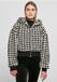 Urban Classics Short Oversized AOP Sherpa Jacket Zwart/Wit