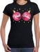 Bellatio Decorations Shoppartners Bv Fout kerst t-shirt - zwart - met roze kerst ballen - voor dames - kerstkleding / christmas outfit - kersttruien XXL