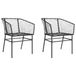 Bol Fauteuils de jardin 2 pcs poly rotin noir