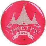 Merkloos Toppers Pretty Pink button verkleedaccessoire met licht - broche