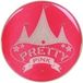 Merkloos Toppers Pretty Pink button verkleedaccessoire met licht - broche