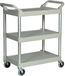 Rubbermaid 3-Shelf Cart - Platinum - Polypropylene (PP)