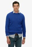 Superdry Preppy Cotton Trui Heren M Cobalt Blue