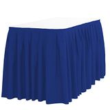 Linentablecloth tafelrok, 6,4 m, polyester, koningsblauw