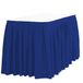 Linentablecloth tafelrok, 6,4 m, polyester, koningsblauw