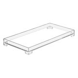 DELIPPLY Vanity Badkamer Lade, Acryl Rechthoek Decoratieve Catchall Organizer Opberglade (Groot - Helder)