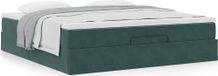 Maison Exclusive - Cadre de lit ottoman en velours vert foncé 160x200cm