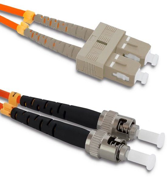 Qoltec - Patchkabel Multimode - SC/UPC naar ST/UPC - Duplex - OM2 - 3m