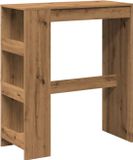 vidaXL Table de bar avec étagères 90x40x103,5 cm bois chêne artisanal